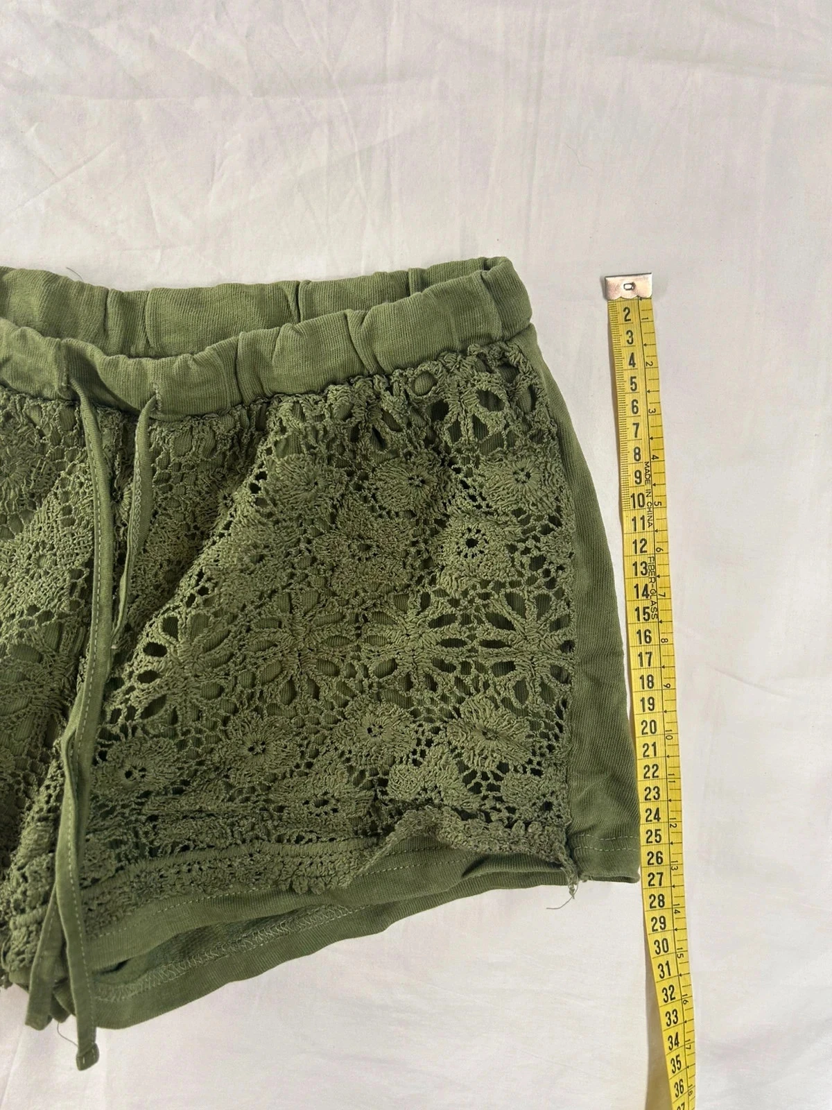 Donkergroen kanten short esmara – photo 3